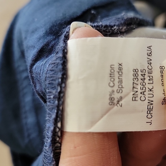 J. Crew Size 2 Stretch Nautical Navy Blue w/ Distressed White Anchor Print Skirt - Picture 10 of 10